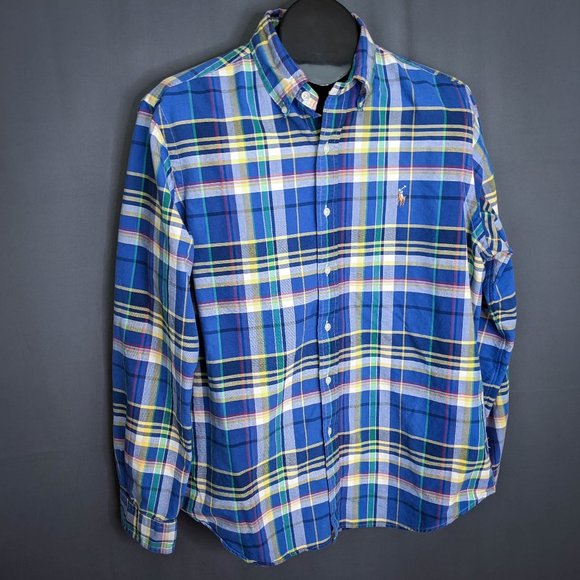 Ralph Lauren Other - Ralph Lauren Mens Shirt Large Blue Yellow Plaid